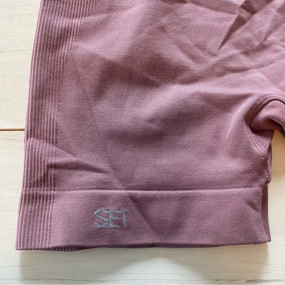 SET Active Women SculptFlex Biker Shorts Sz Small Mauve Pink - Picture 2 of 8